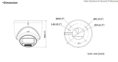 LTS CMHT2122-28LF HD TVI 2MP 2.8mm Lens 65ft Smart Dual Light 4in1 Dome Camera LTCMHT2122-28LF 5
