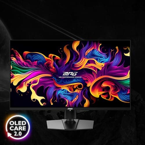msi MPG 321URX QD-OLED, 32" 4K UHD Quantum Dot OLED Gaming Monitor, 3840 x 2160, 0.03ms, 240Hz, True Black HDR 400, 90W USB Type C, HDMI, DP Port 6