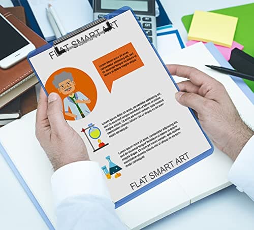 Clipboards, HERKKA 25 Pack Plastic Clipboards Low Profile Clip Standard A4 Letter Size, Assorted Transparent Color, for Classroom and Office Use 7