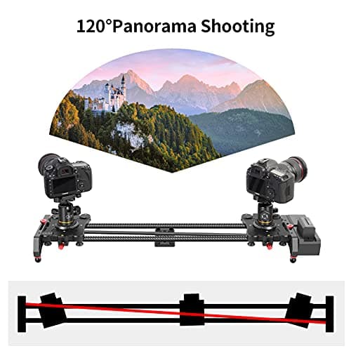 GVM Motorized Camera Slider,31" Wireless Carbon Fiber Dolly Rail Camera Slider with APP Control, Motorized Time Lapse and Video Shot Follow Focus Shot and 120 Degree Panoramic Shooting 6