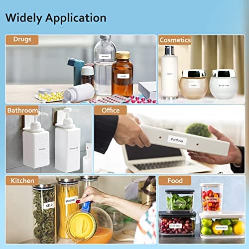 JADENS Label Maker Machine with Tape, D110 Portable Bluetooth Label Printer for Storage, Barcode, Mailing, Office, Home, Organizing, Sticker Maker Mini Label Maker with Multiple Templates, White 5