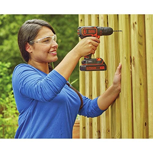 BLACK+DECKER 20V MAX Cordless Drill/Driver Kit with ‎Battery, Charger, and Double Ended Bit (BDCDD120C) 4