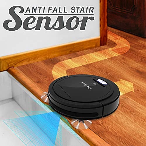 SereneLife PURE CLEAN PUCRC26B.9 Automatic Robot Vacuum Cleaner-Robotic Auto Home Cleaning for Clean Carpet Hardwood Floor-Bot Self Detects Stairs-Air Filter Pet Hair Allergies Friendly- 6