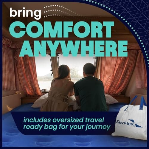 EnerPlex Queen Air Mattress with Built-in Pump - 16 Inch Double Height Inflatable Mattress for Camping, Home & Portable Travel - Durable Blow Up Bed with Dual Pump - Easy to Inflate/Quick Set Up﻿ 5