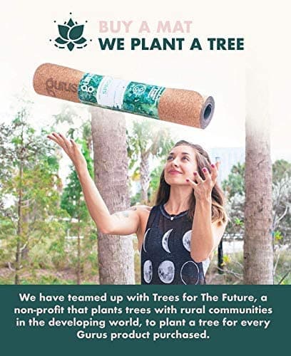 GURUS Sweat Proof Durable Cork Yoga Mat Thick Non Slip Exercise Mat for Home Workout (Cork Yoga Mat) 7