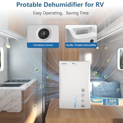 CiiVii Dehumidifiers for Home 68oz Auto Shut Off Dehumidifier with Drain Hose, Ultra Quiet Portable Bedroom Dehumidifier Suitable for Basement, Bathroom, RV, Closet, (323 sq.ft) 5