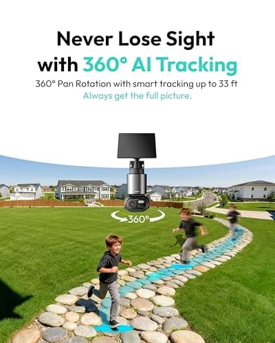 BOTSLAB Security Cameras Wireless Outdoor, 4 Cam-Kit, 4K Color Night Vision, Solar Security Camera System with 360° PT, No Monthly Fee,32GB Local Storage Base Station,AI Recognition,DIY Installation 7
