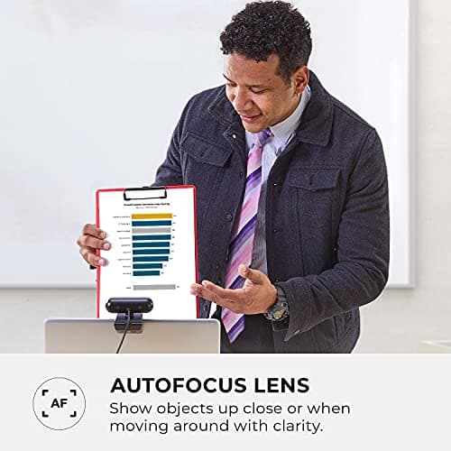 AVerMedia PW310P Webcam - Full 1080p 30fps HD Camera with Autofocus and Dual Stereo Microphones, Work from Home, Remote Learning - NDAA Compliant 6