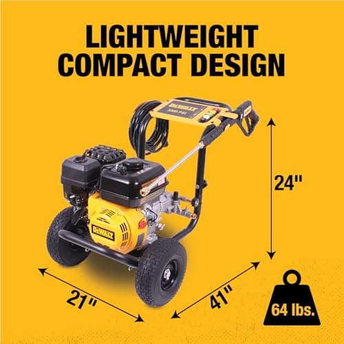 DeWalt 3300 PSI Gas Pressure Washer, 5 Nozzles, Spray Gun, Wand, 25-ft. Hose, DXPW3300-S, 49-State 8