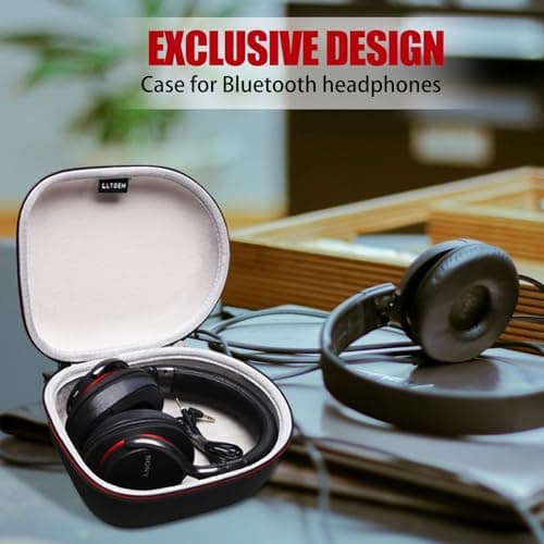 Headphone Headset Case Compatible with JBL, Beats, Sony, Soundcore Anker, Raycon, TOZO, SteelSeries, Logitech, Jabra, Bose, Audio-Technica, Sennheiser Headphones, Black+Grey 8