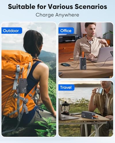 80000mAh Portable Charger Power Bank High Capacity, Fast Charging 30W PD USB C Battery Pack, 5 Output & 2 Input Large Battery Bank with LED Display & Non-Slip Design for Phone Camping Travel Outdoors 8