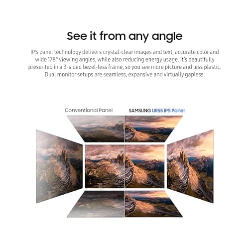 Samsung 28-Inch ViewFinity UR55 Series 4K UHD IPS Computer Monitor, HDR10, AMD FreeSync, HDMI 2.0 and DisplayPort 1.2, Bezelless Display, Eye Care, LU28R550UQNXZA, 2023 5