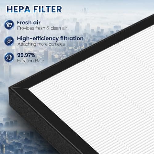 ProHEPA 9000 Replacement Filter Compatible with VEVA 9000 Air Puri-fiers, 2 Pack HEPA Replacement Filters & 8 Activated Carbon Pre-Filters 5