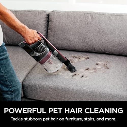 Shark Cordless Vacuum Cleaner, HEPA Filter, Lightweight, Portable, Rechargeable, Pet Hair Pickup, Removable Handheld, Crevice, Upholstery & Dusting Brush Included, 40-min runtime, Red, IZ362H 7