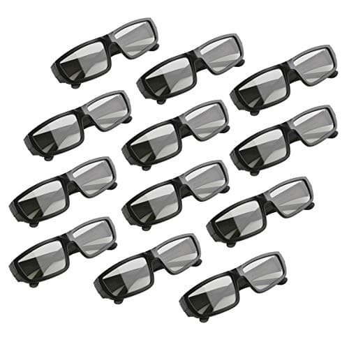 GELETE 3D Movie Glasses Passive Unisex Adult Passive Three-D Glasses Polarized Cinema Glasses (12 Pack)