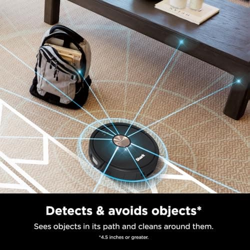 Shark AV2310AE Matrix Self-Emptying Robot Vacuum with No Spots Missed on Carpets and Hard Floors, Precision Home Mapping, Perfect for Pet Hair, Bagless, 45-Day Capacity Base, Wi-Fi Black/Brass 10