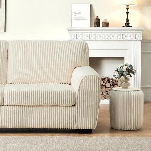 Weture 70" Modern Corduroy Loveseat Couch Sofa, Extra Deep Seat Loveseat Sofa Couches for Living Room，Cozy Comfy Comfortable Overstuffed Couch Sofa Loveseat with Wide Square Armrests,Beige 7