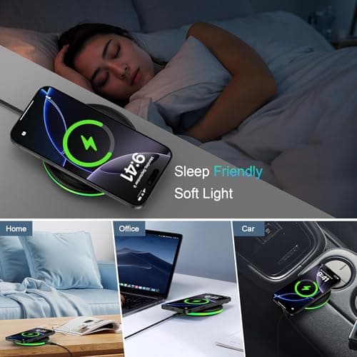 Pixel 10 Wireless Charger Fast Charging Pad for Google Pixel 10 Pro XL/9 Pro/9a/8a/7/6/2Pack 15W Wireless Android Charger Fast Charging Station for Samsung Galaxy S25 Ultra/S24/S24/S23/S22/S21/S20/S10 6