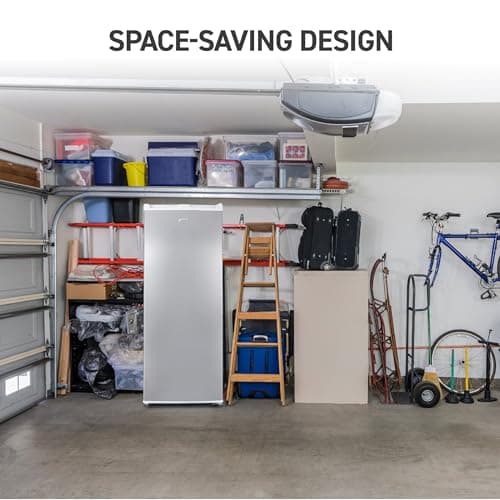 Commercial Cool Upright Freezer, Stand Up Freezer 6 Cu Ft with Reversible Door, White with VCM Door 5