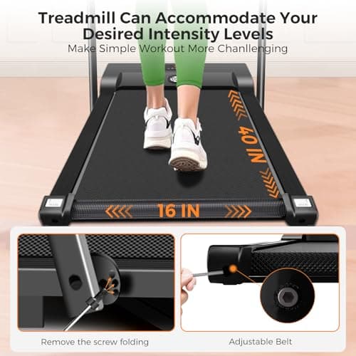 Walking Pad with Handle bar, 2.5HP Portable Electric Treadmills for Home, 3 in 1 Under Desk Treadmill with Remote Control, Walking Pad Treadmill,Small Compact Treadmill with LED Display 8