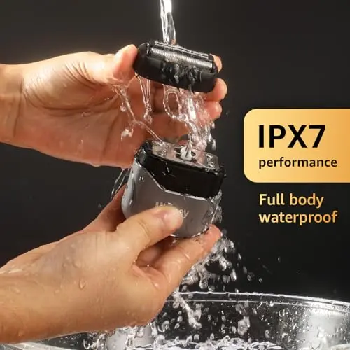 Mbzoey Mini Electric Razor for Men:Foil Shavers for Men, IPX7 Waterproof Cordless Razor with LED Display & Fast Charge - End High - Micro-Comb Technology & Precision Blades 6