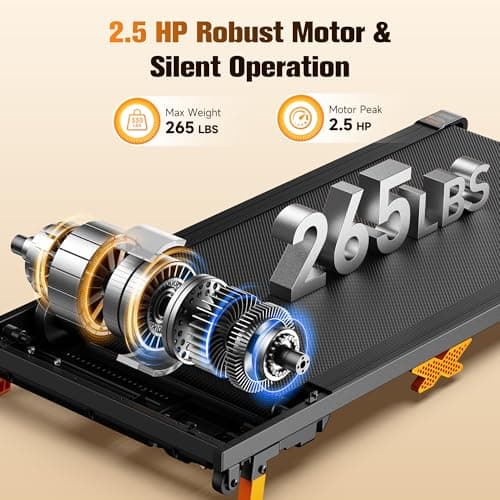 Walking Pad, Under Desk Treadmill, 3 in 1 Portable Small Exercise Walking Treadmill for Home Office 5