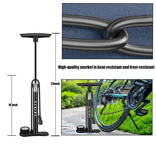 CLOLOP Bike Floor Pump Bike Pump High Pressure 160 PSI,Bicycle Pump with Air Ball Pump Inflator Fits Schrader and Presta Valve 5