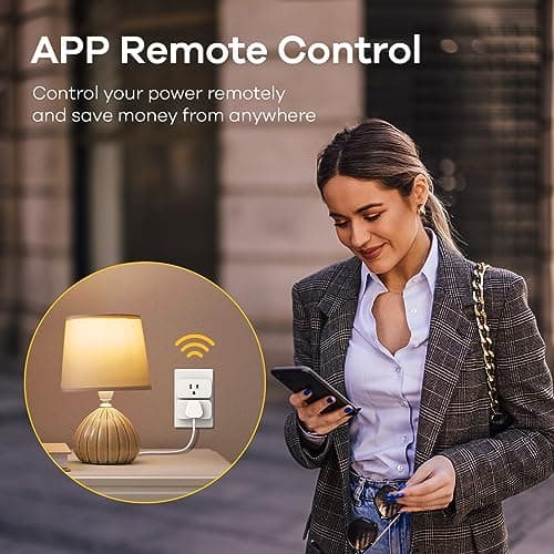 Linkind Matter Smart Plug, Work with Apple Home, Siri, Alexa, Google, SmartThings, Smart Home Smart Outlet Timer 15A/1800W, APP Remote Control & Schedule, ETL & FCC Certified, 2.4G Wi-Fi Only, 4 Pack 5