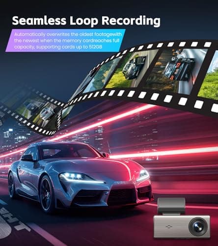 4K+2K Dash Cam Front and Rear,Dash Camera for Cars,Built-in 64G Card,5G WiFi APP Control,HDR Night Vision,24H Parking Mode,Loop Recording,Support 512GB Max(4k+2k) 5