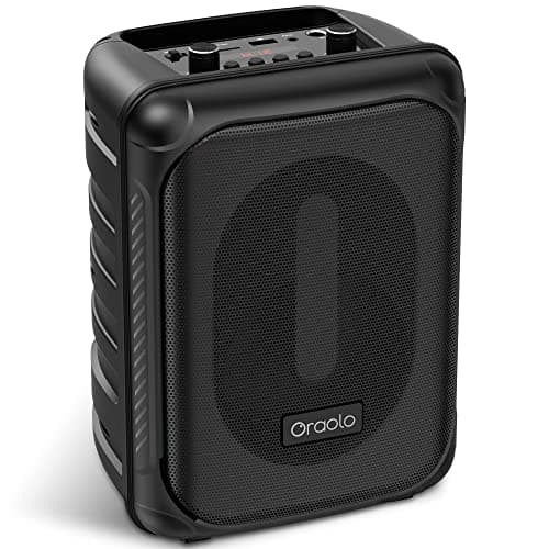 Bluetooth Speaker Wireless with Lights, Oraolo Roller Loud Bluetooth Speaker 40W Portable Speaker, Wireless Outdoor Speakers TWS Pairing for Outdoor 24H Playtime, Built-in Mic, Support TF Card USB AUX