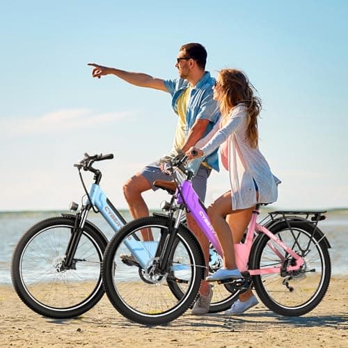 Aelith 26" Electric Bike for Adults – Powerful 1000W Motor, 48V Removable Battery, 7-Speed, Front Suspension & LCD Display – Commuter and Mountain EBike for Women 7