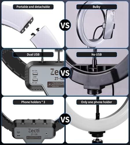 18" Ring Light Kit with 82" Foldable Stand, CRI 95 2700-6500K Color Temperature Dimmable LED Light for Selfie Live Streaming Tiktok Makeup Video Recording Vlog Barber Photography, with Bag & Remote 6