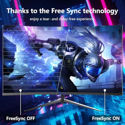 Sealan 27 inch Curved Gaming Monitor 180Hz Full HD 1080P 1800R LED Computer Monitor Display with FreeSync & Eye-Care Technology, Support VESA, DP, HDMI Port IPS Screen for Gaming Home Office 4