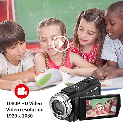 ORDRO Camcorders HDV-V12 HD 1080P Video Camera Recorder Infrared Night Vision Camera Camcorders with 16G Memory Card and 2 Batteries 5