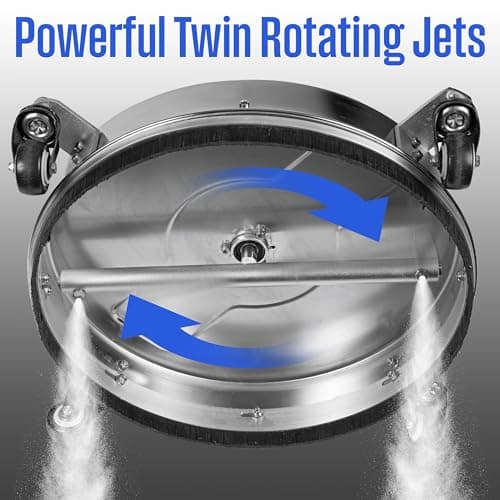 Westinghouse Universal 16.5” Pressure Washer Surface Cleaner Attachment - Stainless Steel - 4400 Max PSI, 1/4” Connector - for Gas and Electric Pressure Washers 7