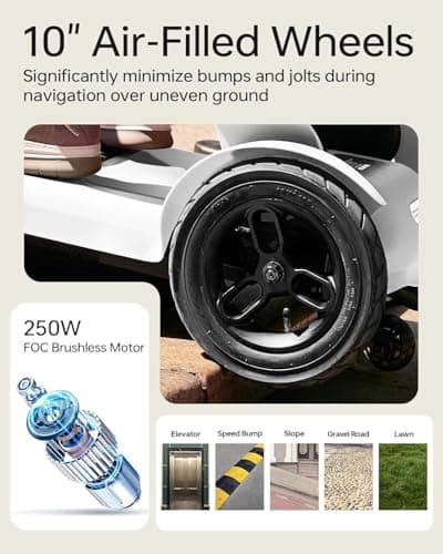 Mobility Scooter for Adult, 25 Miles Endurance Lightweight Mobility Scooter, Folding Mobility Scooters for Adult, Powered Mobility Scooter All Terrain Motorized Scooter Collapsible 9