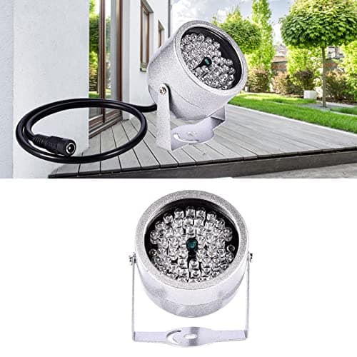 Joyzan IR Illuminator, 48 LED Infrared Lights Waterproof Night Visionss IP Camera Security Auto Sensor Illuminating CCTV 60 Degree Angle Spotlight Indoor Outdoor Highway Snapshot Lamp Gate System 8