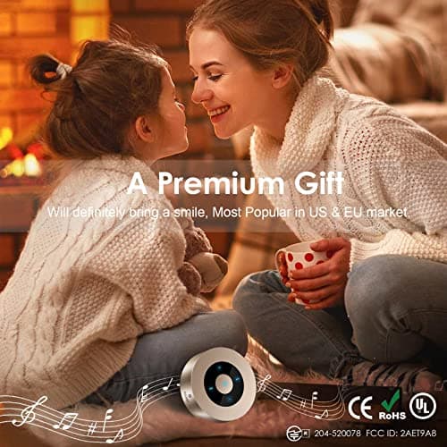 XLEADER Mini Bluetooth Speaker (Travel Case Provided) HD Sound&Rich Bass, Touch Design, 12-15H Playtime, Support Aux Input, Micro SD, Mic, Small, for iPhone Laptop Shower Office, Ideal Gifts, Gold 7