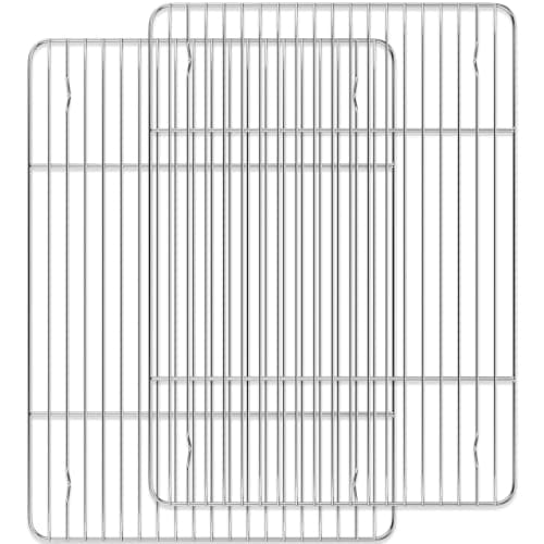 Cooling Rack and Baking Rack with Stainless Steel, 2 - Pack Heavy Duty Cooling Racks for Cooking and Baking, Rectangle Cookie Cooling Rack 16 x 12Inches, Oven & Dishwasher Safe
