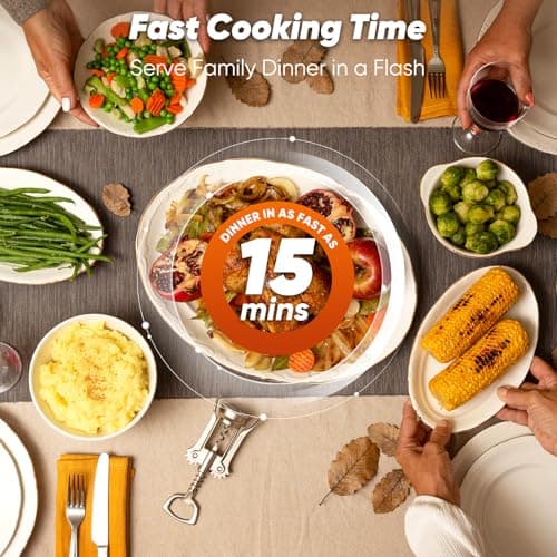 Nuwave Bravo Pro Smart 21QT Toaster Oven Air Fryer Combo, Convection Oven Countertop, 10 functions all in 1, with even & quick crisp technology, 50-450°F, 1800W, Mint Green 7