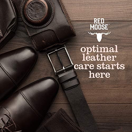 RED MOOSE Liquid Shoe Polish - 4 oz Black - for Leather, Boots and Dress Shoes 5