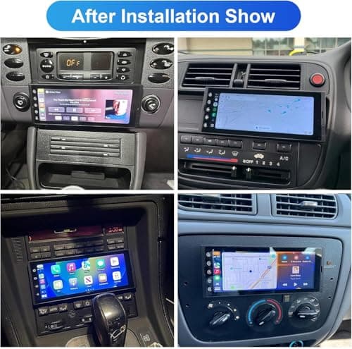 6.9 Inch Single Din Car Stereo with Wireless Apple CarPlay & Wireless Android Auto, Single Din Touchscreen Radio, Android 10 Multimedia System, GPS, Bluetooth, WiFi, FM, SWC, USB 5