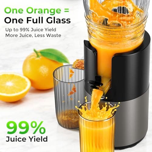 Godspeeds Juicer Machines with 5.8" Large Feed Chute, Slow Masticating Cold Press Juicer for Whole Fruits & Vegetables, Easy to Clean Design, High Juice Yield Home Juicer for Daily Wellness 5