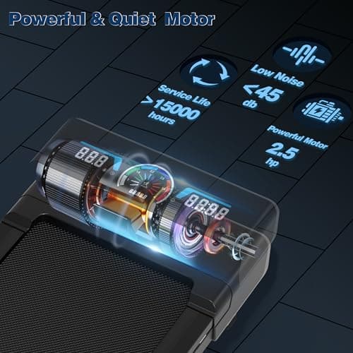 TRAILVIBER Walking Pad Treadmill with Incline, Under Desk Treadmill with Incline, Compact & Portable Treadmills for Home Small/Office, Grey 8