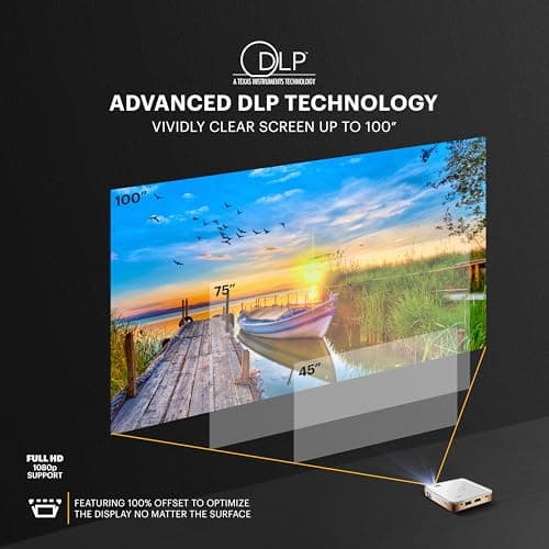 Kodak Luma 150 Wireless Mini Pico Projector – DLP, Supports 1080p, Built-in Speaker & Rechargeable Battery, HDMI/USB/microSD, Travel Case Included 6