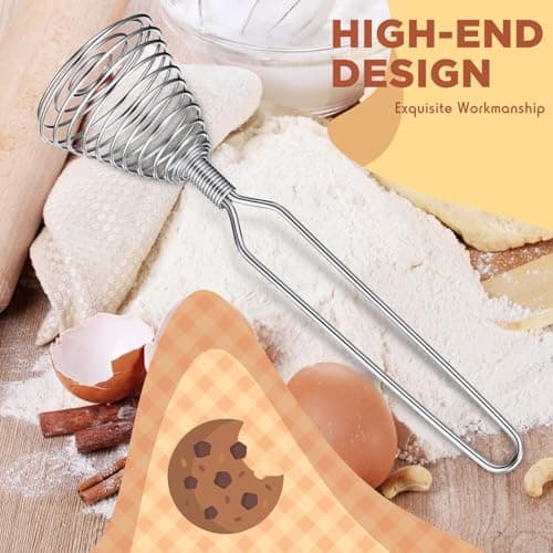CHENGU 4 Pieces Stainless Steel French Style Spring Whisk, 8.46 Inches x 1.97 Inches, Silver 6