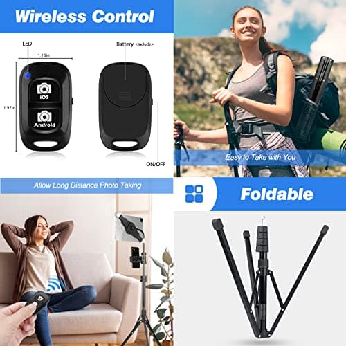 UBeesize 67-in iPad Tripod Stand, 360 Rotating Tablet Mount & Phone Holder, Compatible with 9.9-15.7 Inches Tablets 6