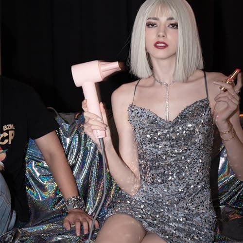 AINA Hair Dryer, Blow Dryer - Brushless Motor, 110,000 RPM Lightweight, Ionic Travel 110V/ALCI Plug(Baby Pink) 6