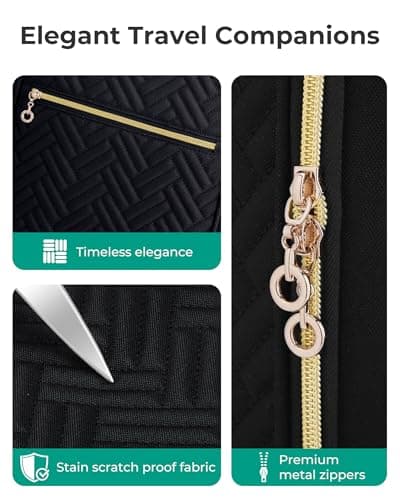 BAGSMART Carry On Luggage 20 Inch,Softside Expandable Suitcase with Spinner Wheels, Luggage 22x14x9 Airline Approved Rolling Lightweight Suitcases for Women Men, Compact Carry-On (Black) 8