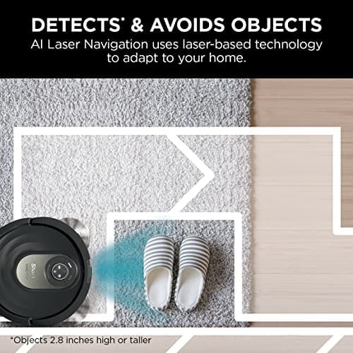 Shark AI Robot Vacuum & Mop, with Home Mapping, Perfect for Pets, Wifi, Works with Alexa, Black/Gold (AV2001WD) 10